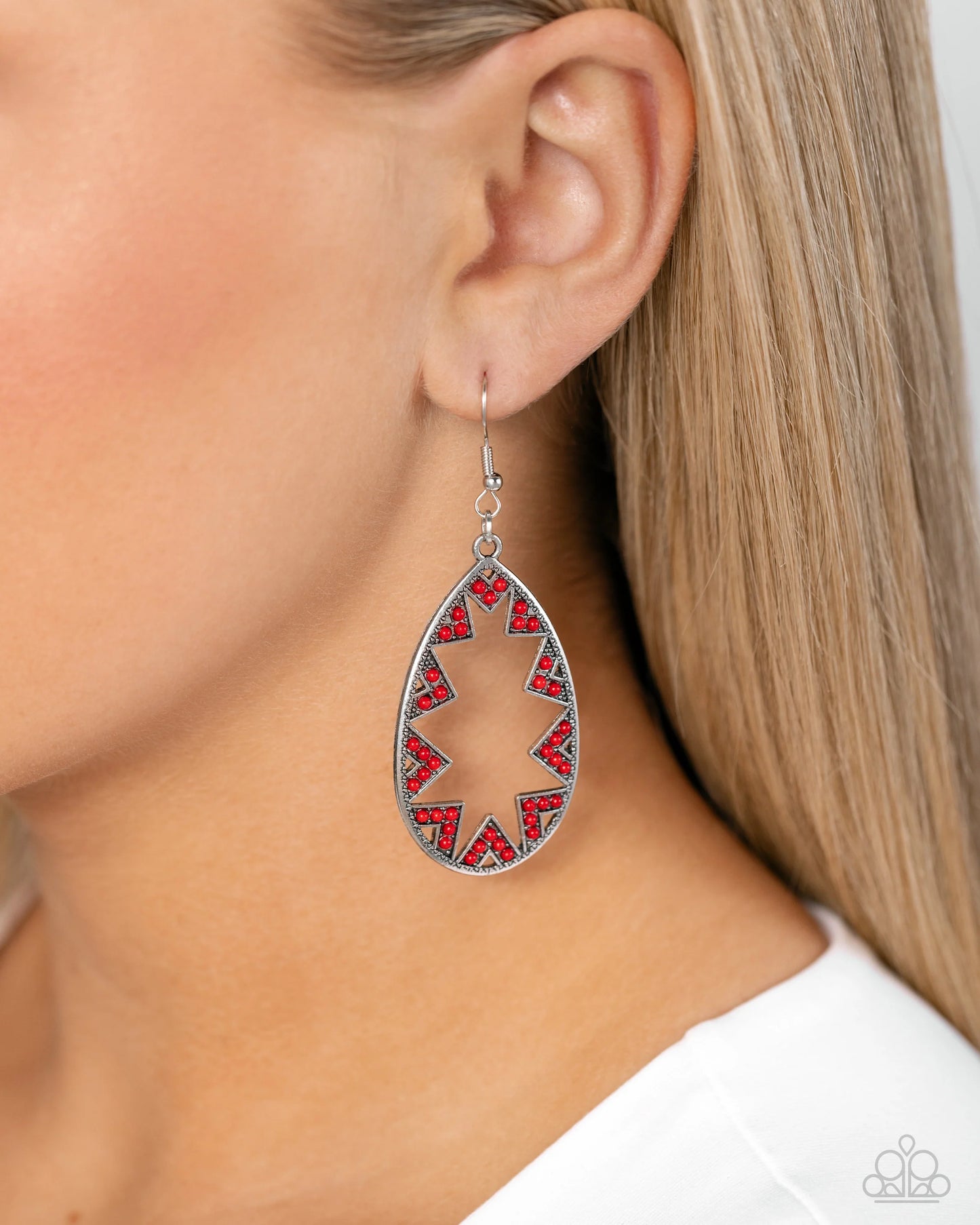Paparazzi Wildly Wonderous - Red Earrings