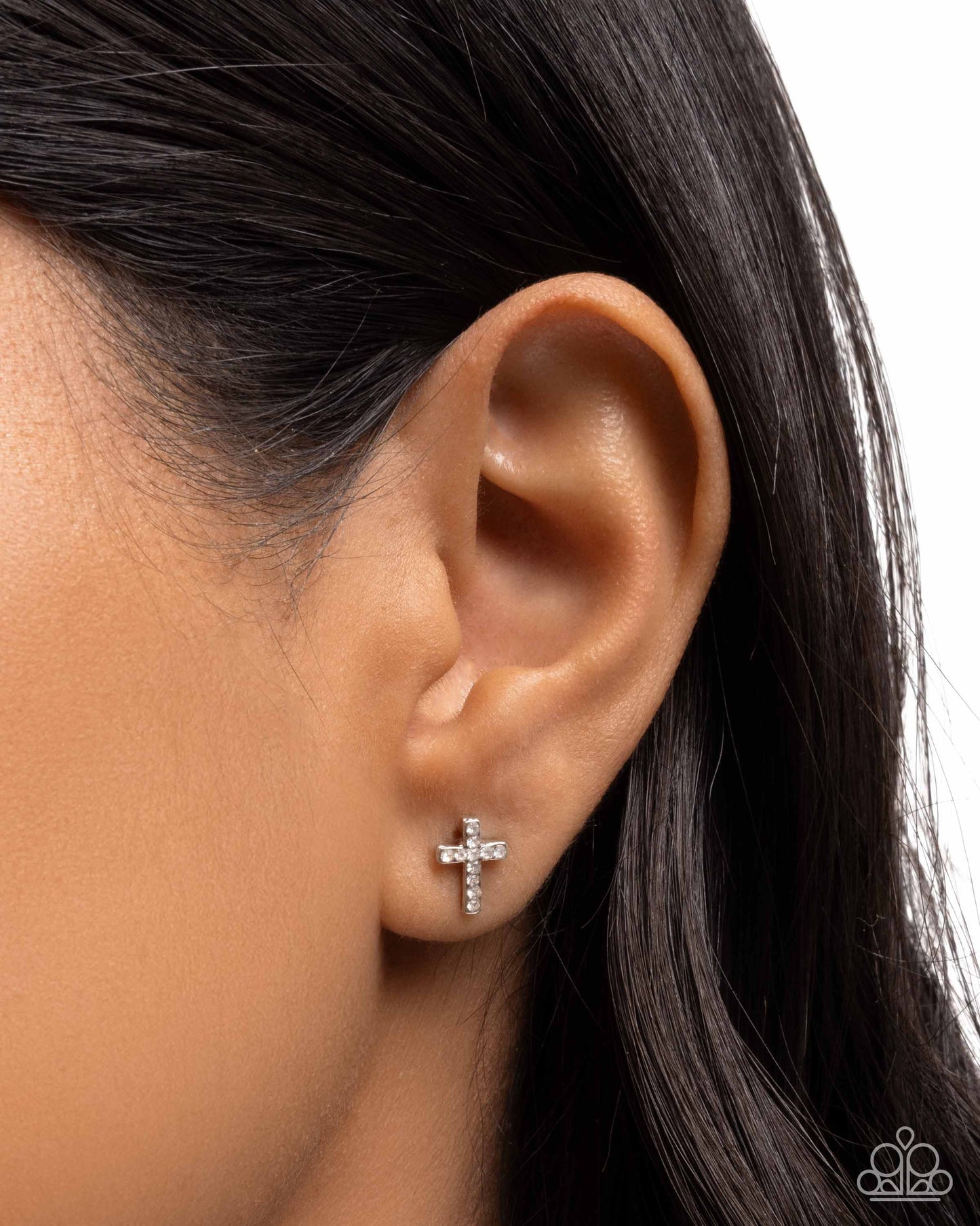 Paparazzi Endless Faith - White Necklace/Paparazzi Sacred Shimmer - White Post Earrings