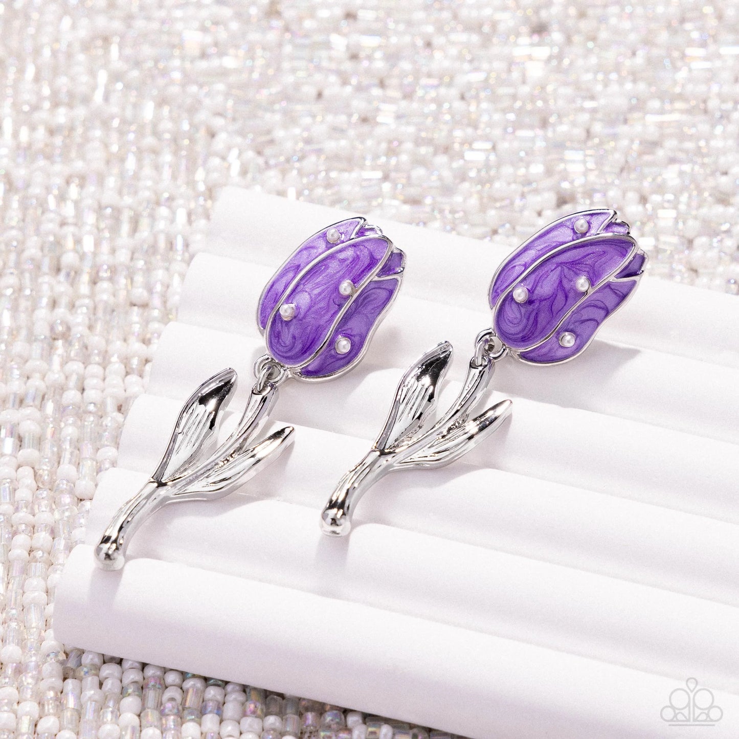 Paparazzi Timeless Tulip - Purple Post Earrings