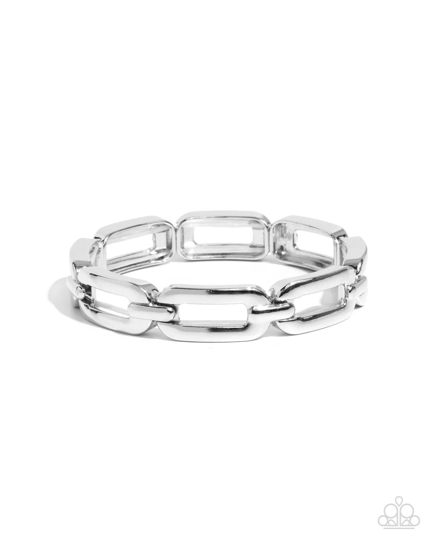 Symmetrical Sheen - silver - Paparazzi bracelet
