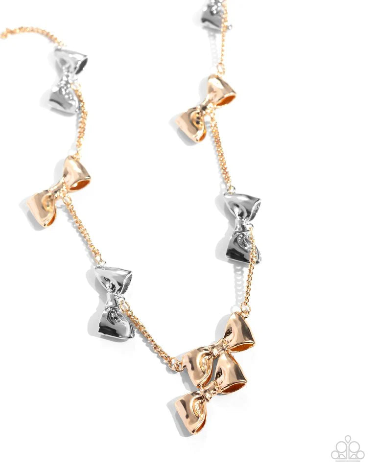 Paparazzi Necklace ~ Dapper Definition - Multi/ Paparazzi Earring ~ Dapper Dalliance - Gold