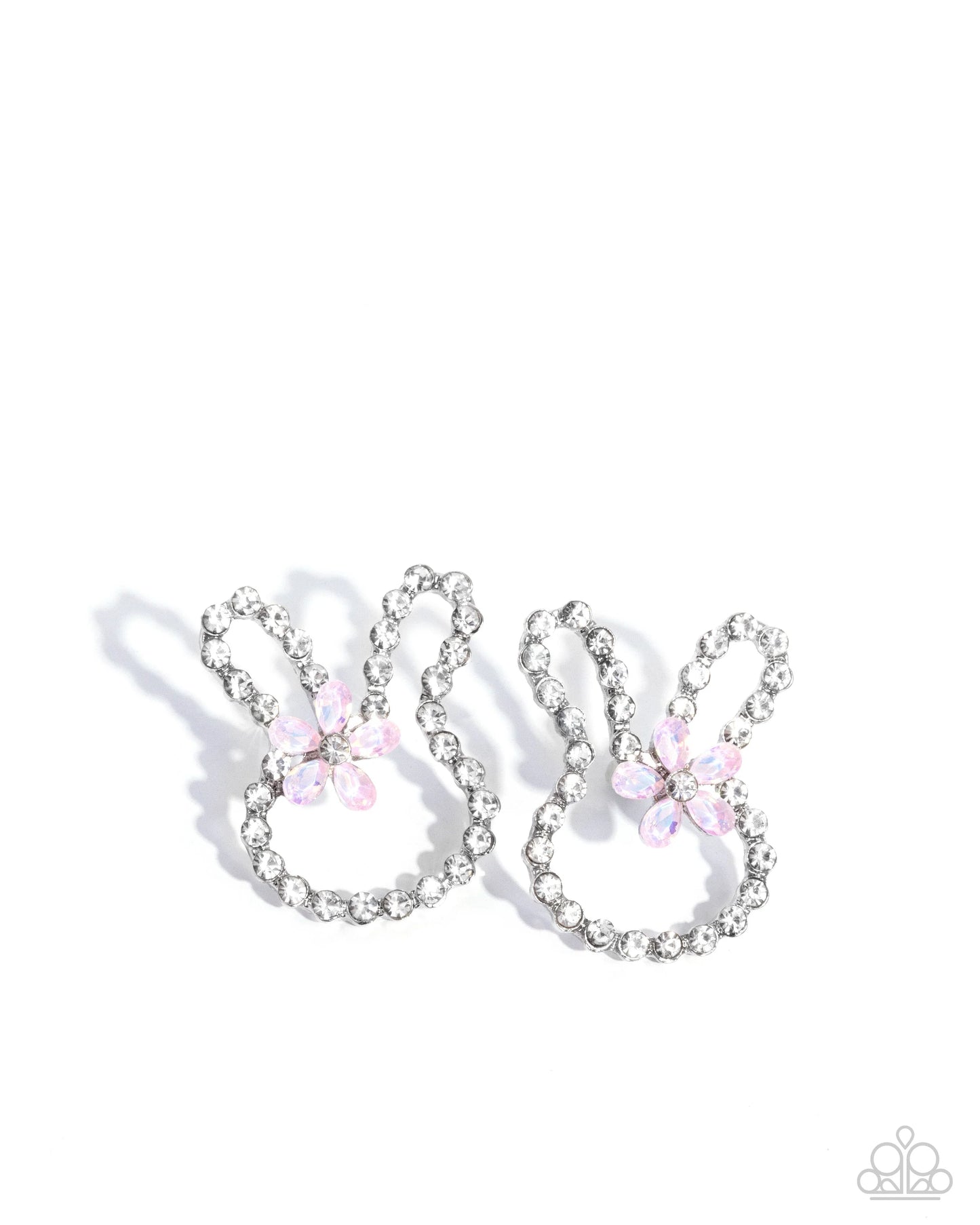 Paparazzi Bunny Backdrop - Pink Post Earrings
