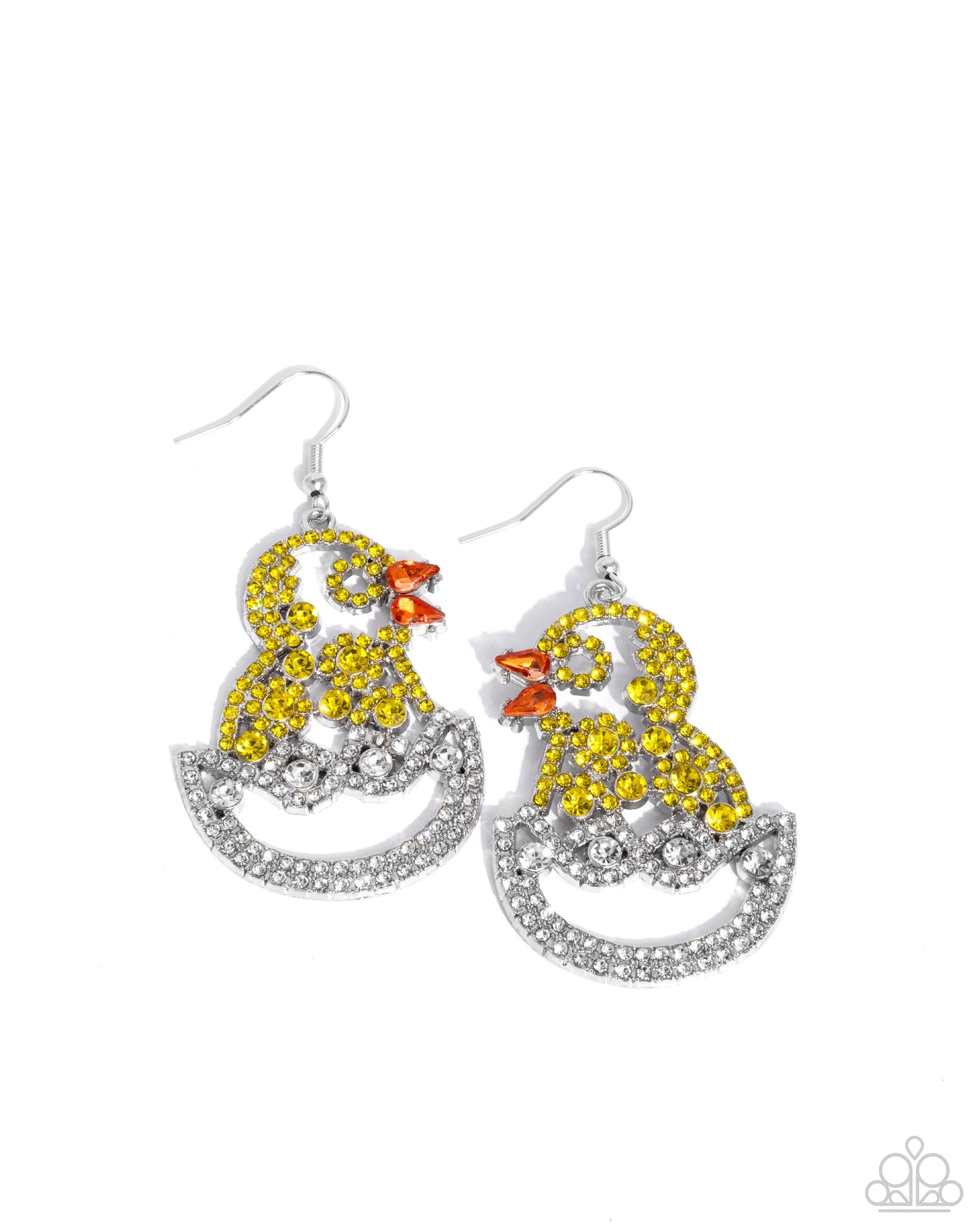 Paparazzi Chick Couture - Yellow Earrings