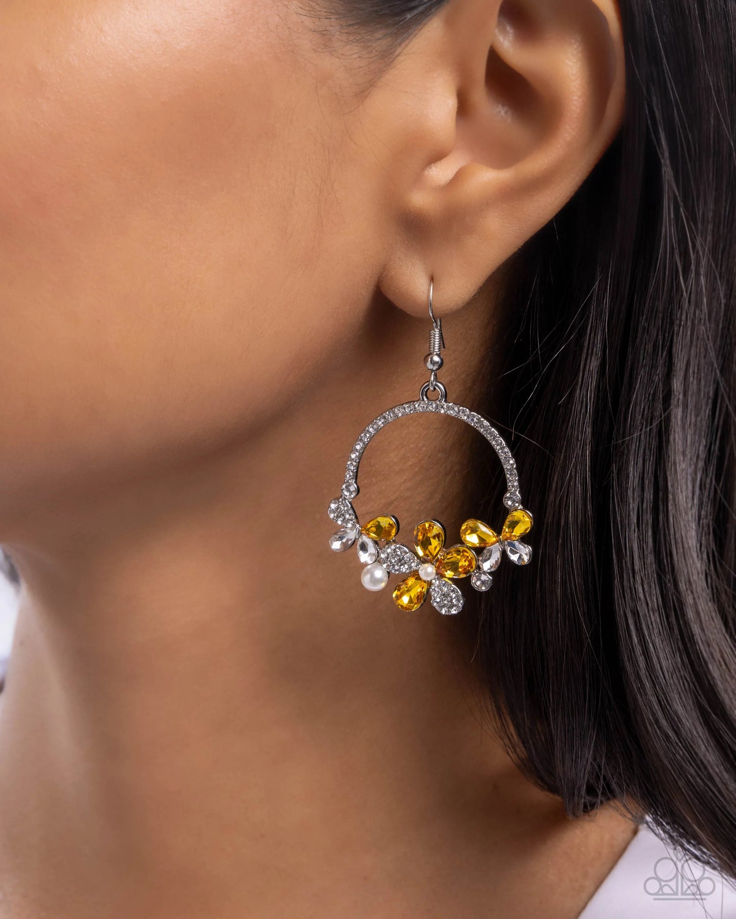 Paparazzi Bouquet Bliss - Yellow Earrings