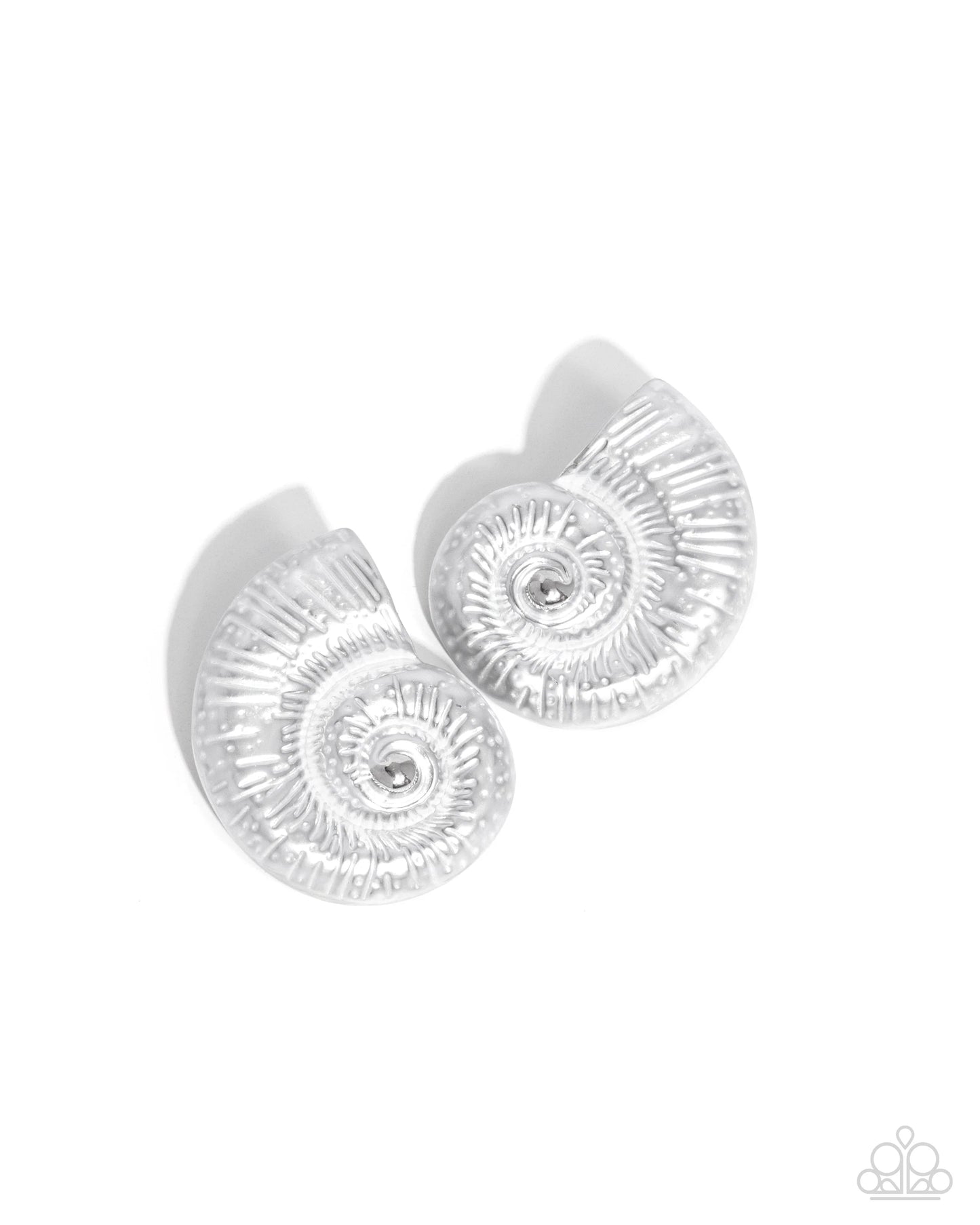 Paparazzi Chill Conch - White Post Earrings