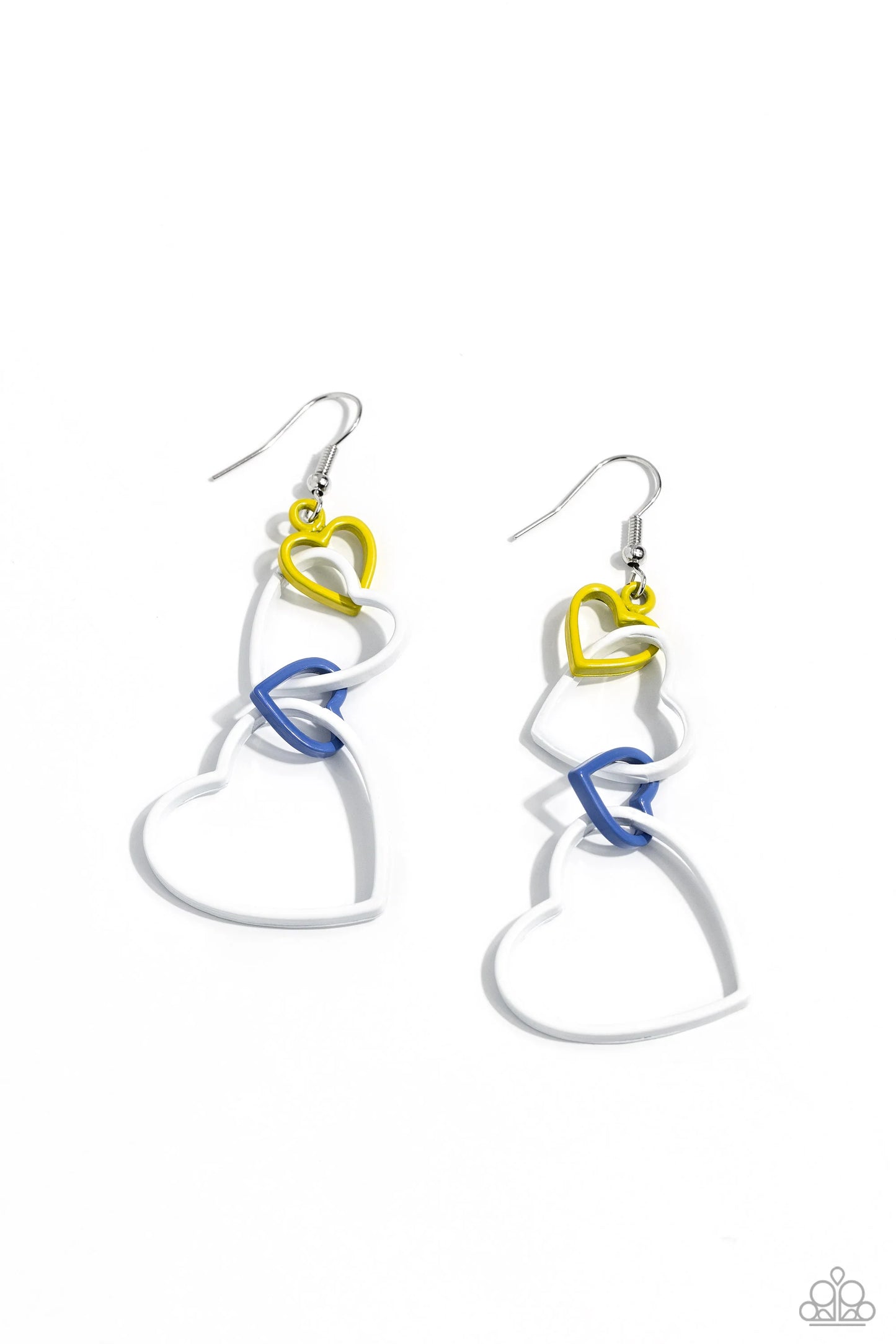 Paparazzi Cascading Crush - White Earrings