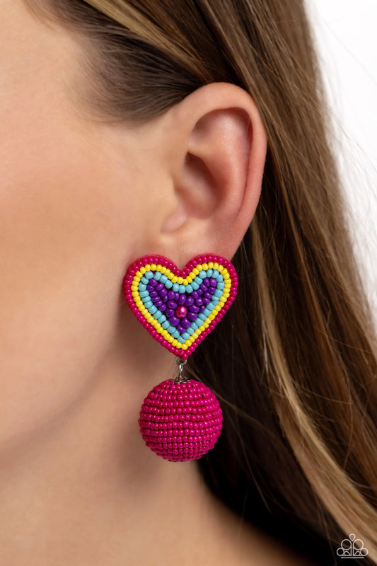 Paparazzi Spherical Sweethearts - Multi Post Earrings