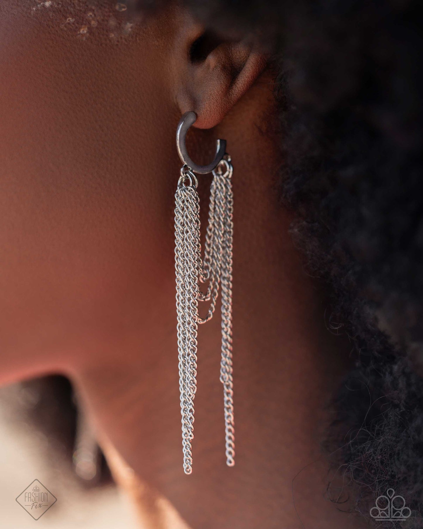 Necklace: "Copious Command - Silver" Hoop Earring: "Copious Caliber - Silver" Bracelet: "Copious Choice - Silver" Bracelet: "Copious Control - Silver