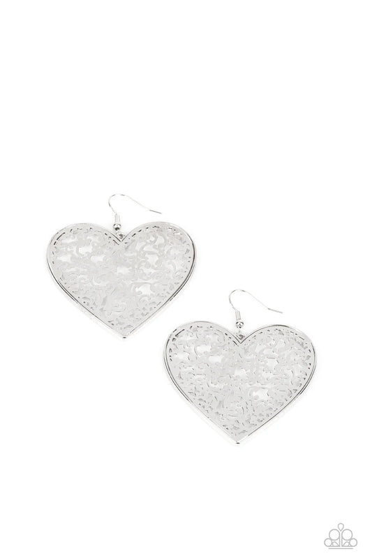Paparazzi Fairest in the Land - Silver Earrings