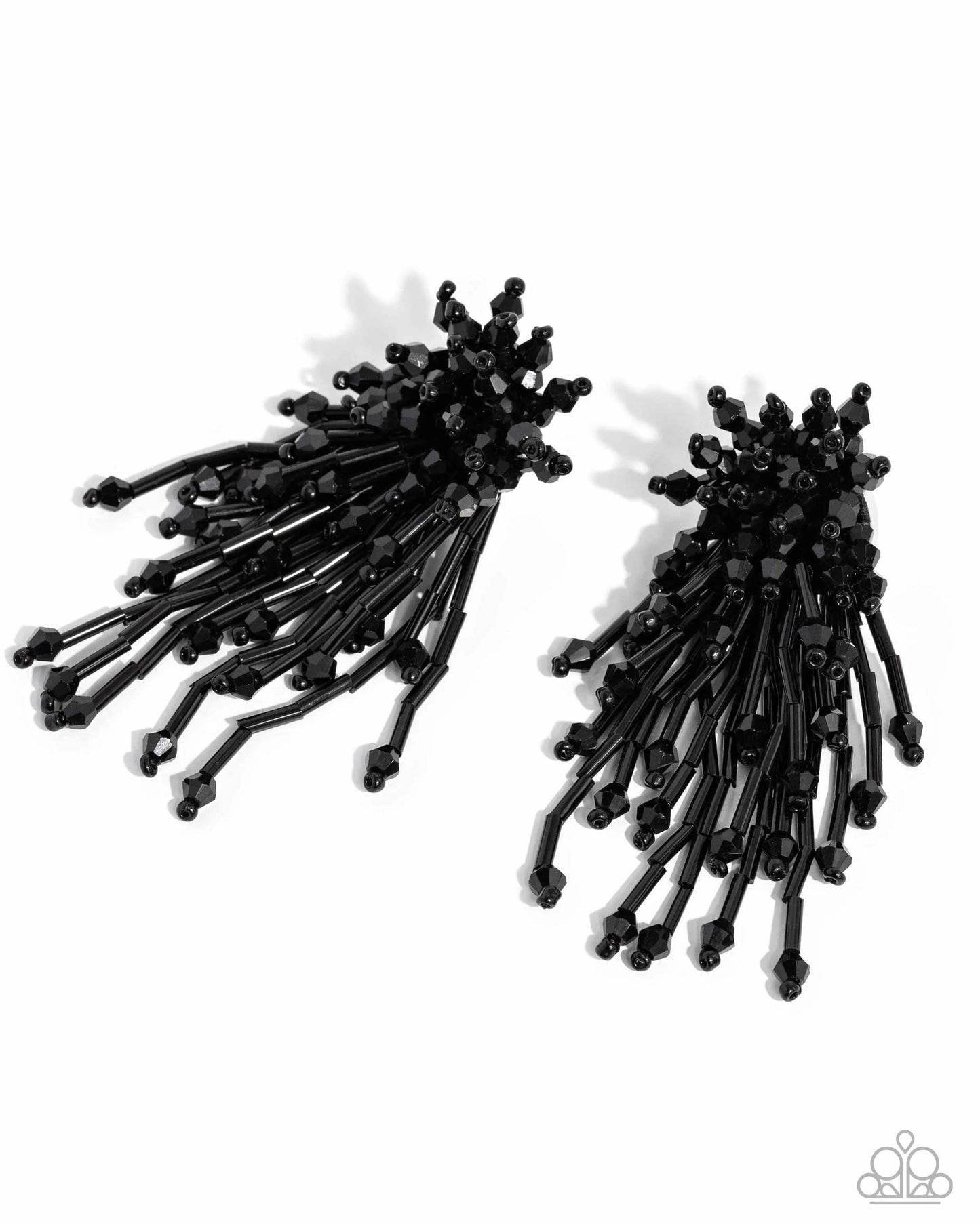 Paparazzi Congratulatory Charm - Black Post Earrings