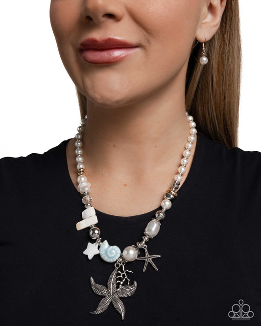Paparazzi Coastal Cameo - Blue Necklace