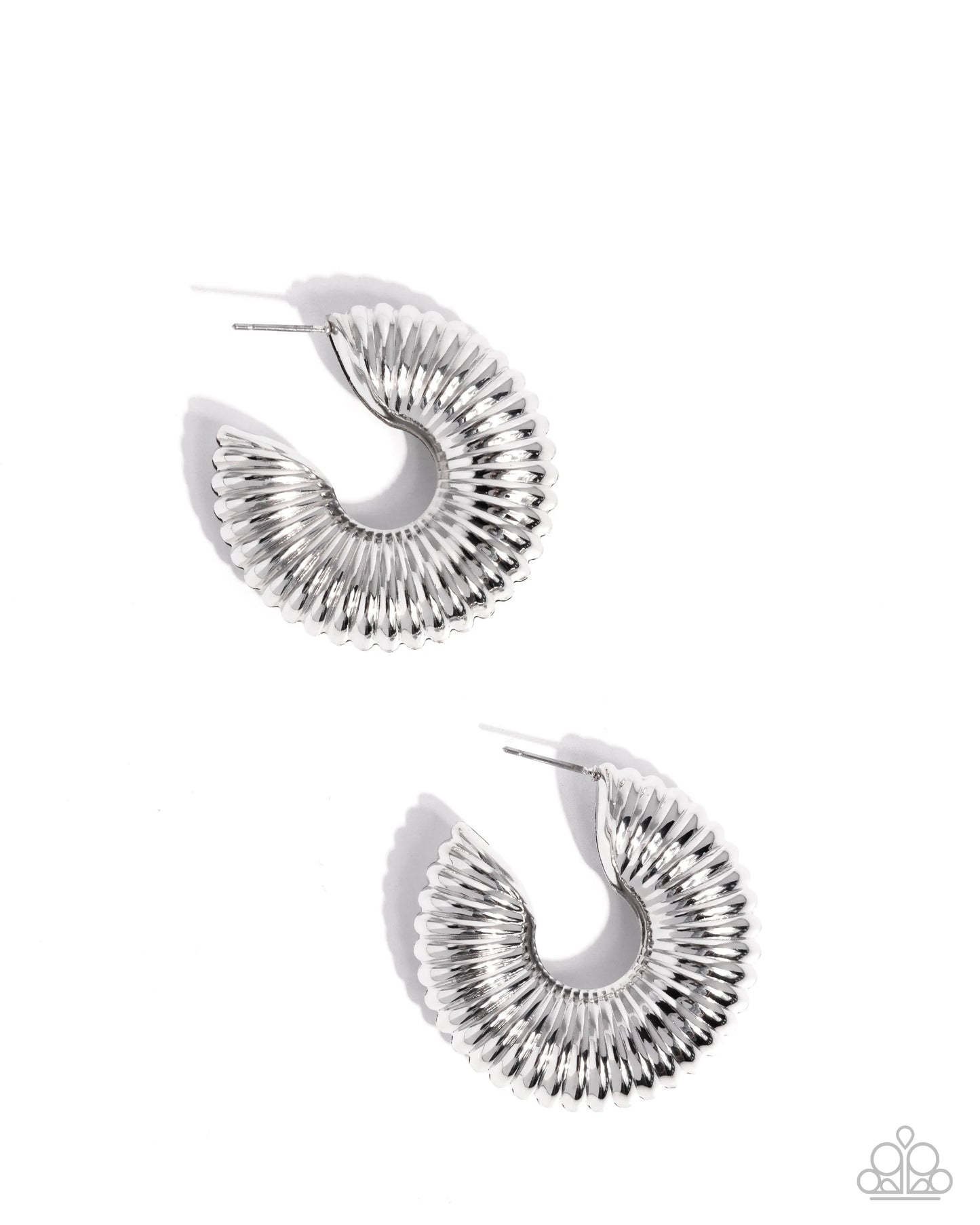Spontaneous Spirals - silver - Paparazzi earrings