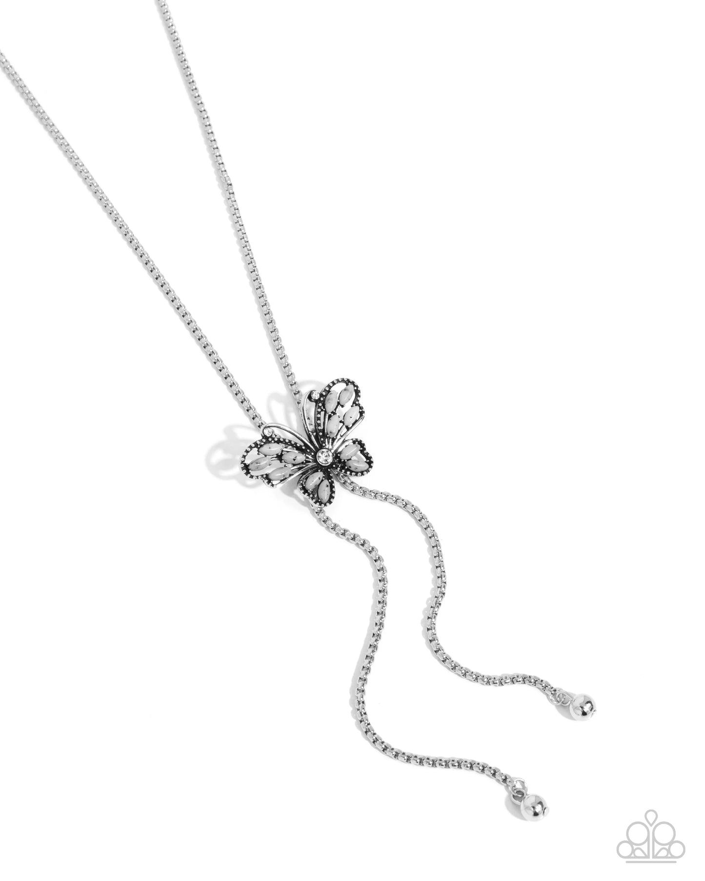Flight Dynamics - silver - Paparazzi necklace