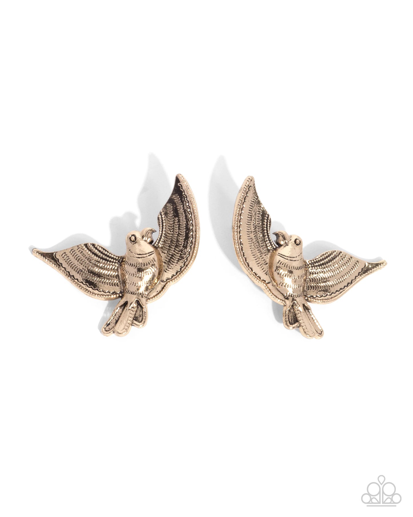 Paparazzi Bird of PLAY - Gold Post Earrings