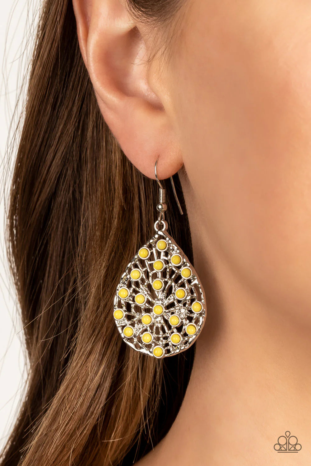Paparazzi Botanical Berries - Yellow Earrings