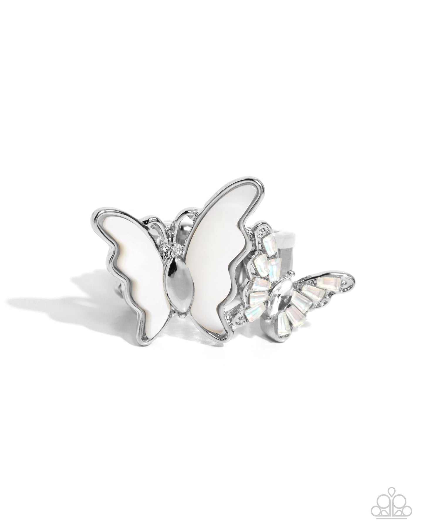 Paparazzi ♥ Dueling Decadence - White ♥ Ring