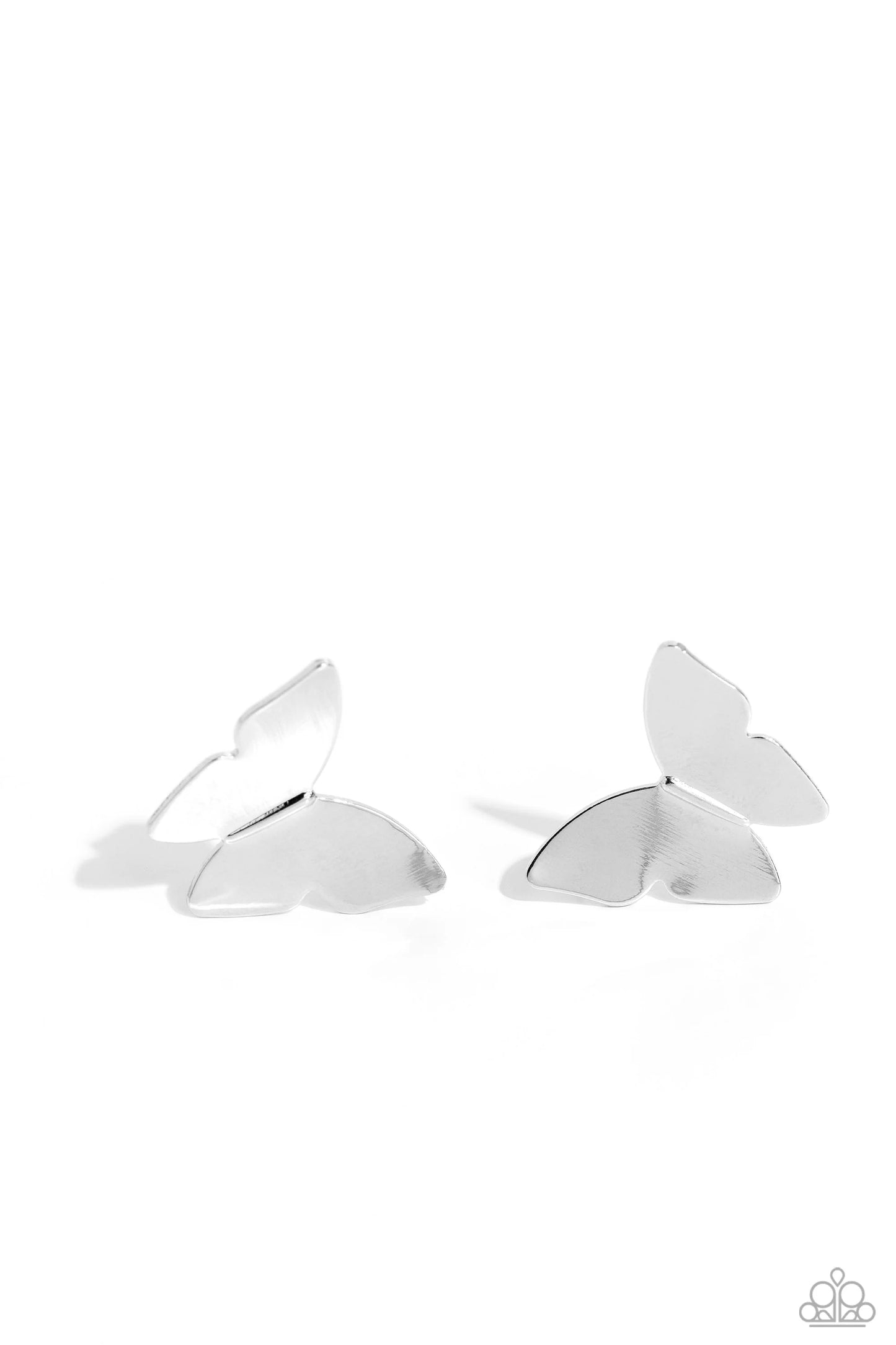 Paparazzi Butterfly Beholder - Silver Post Earrings
