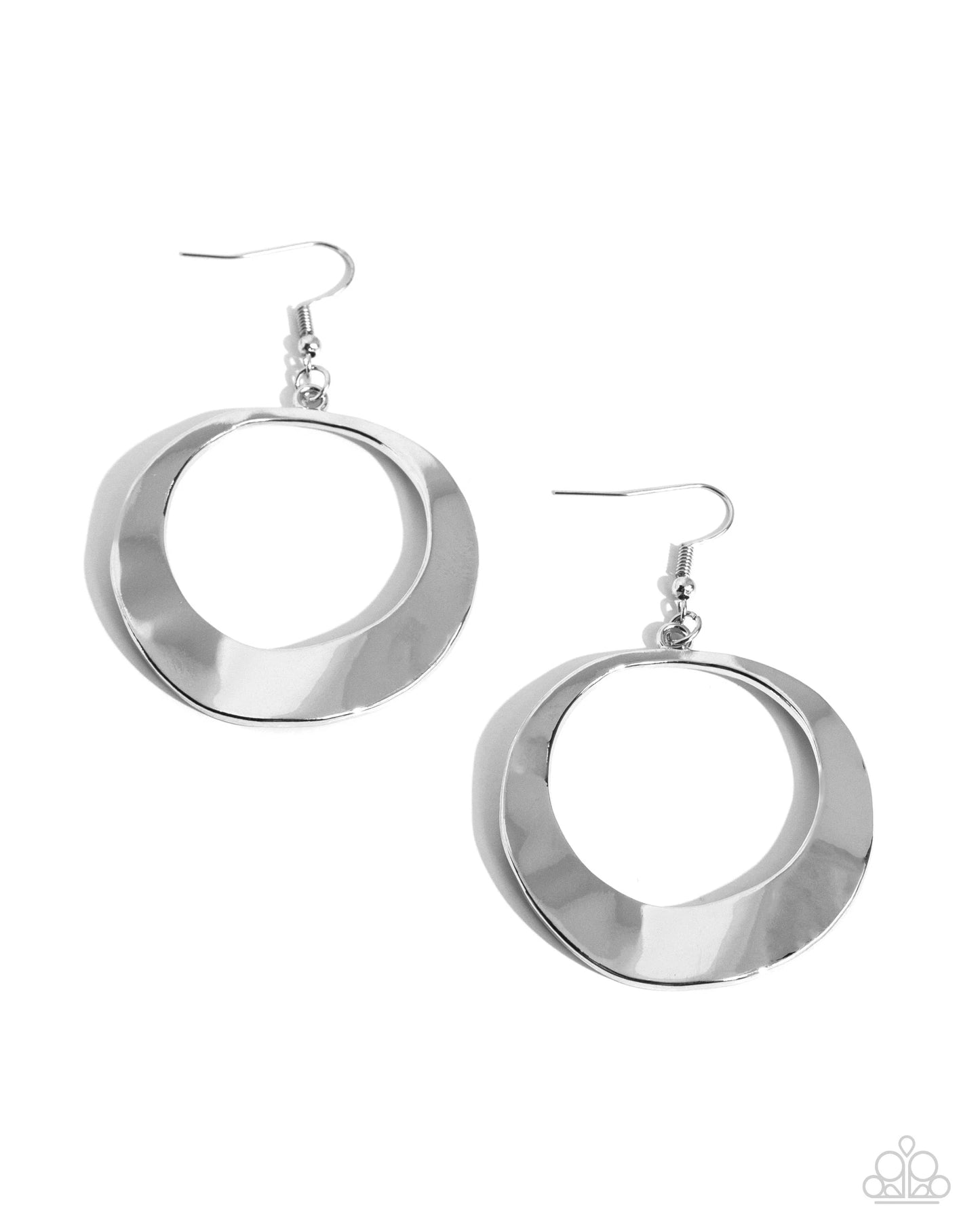 Paparazzi ♥ Urban Eclipse - Silver ♥ Earrings