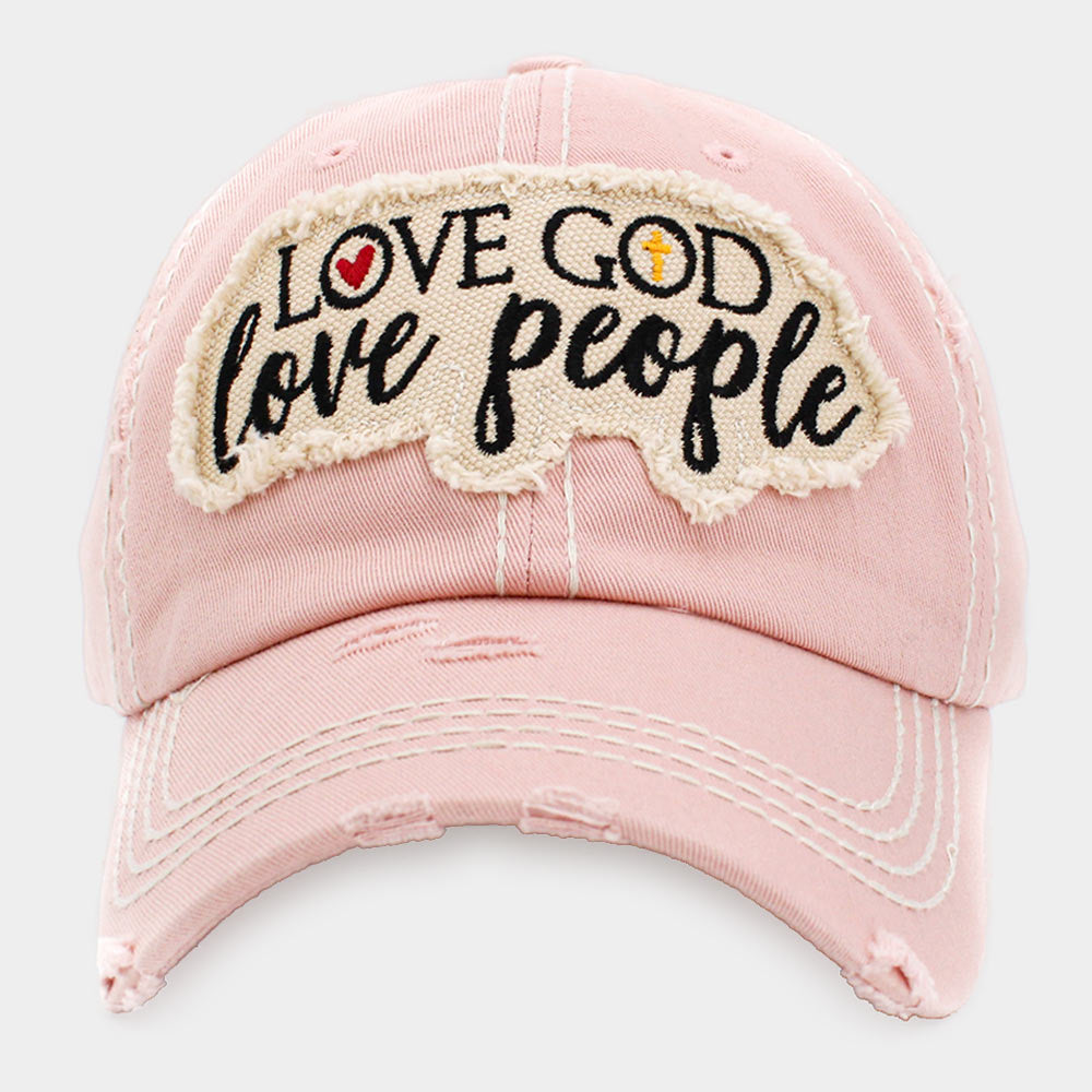 LOVE GOD love people Vintage Baseball Cap