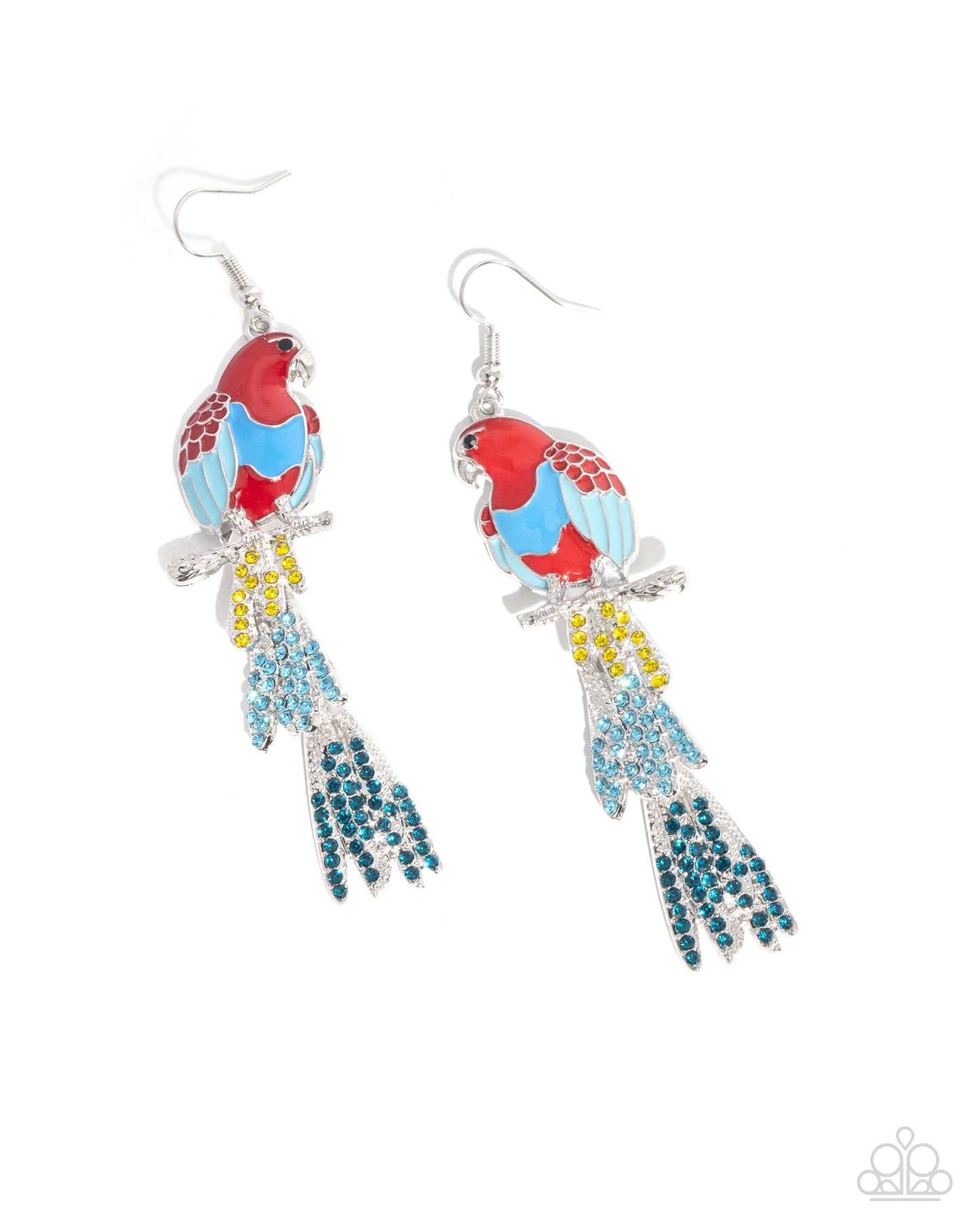 Paparazzi Parrot Pull - Red Earrings