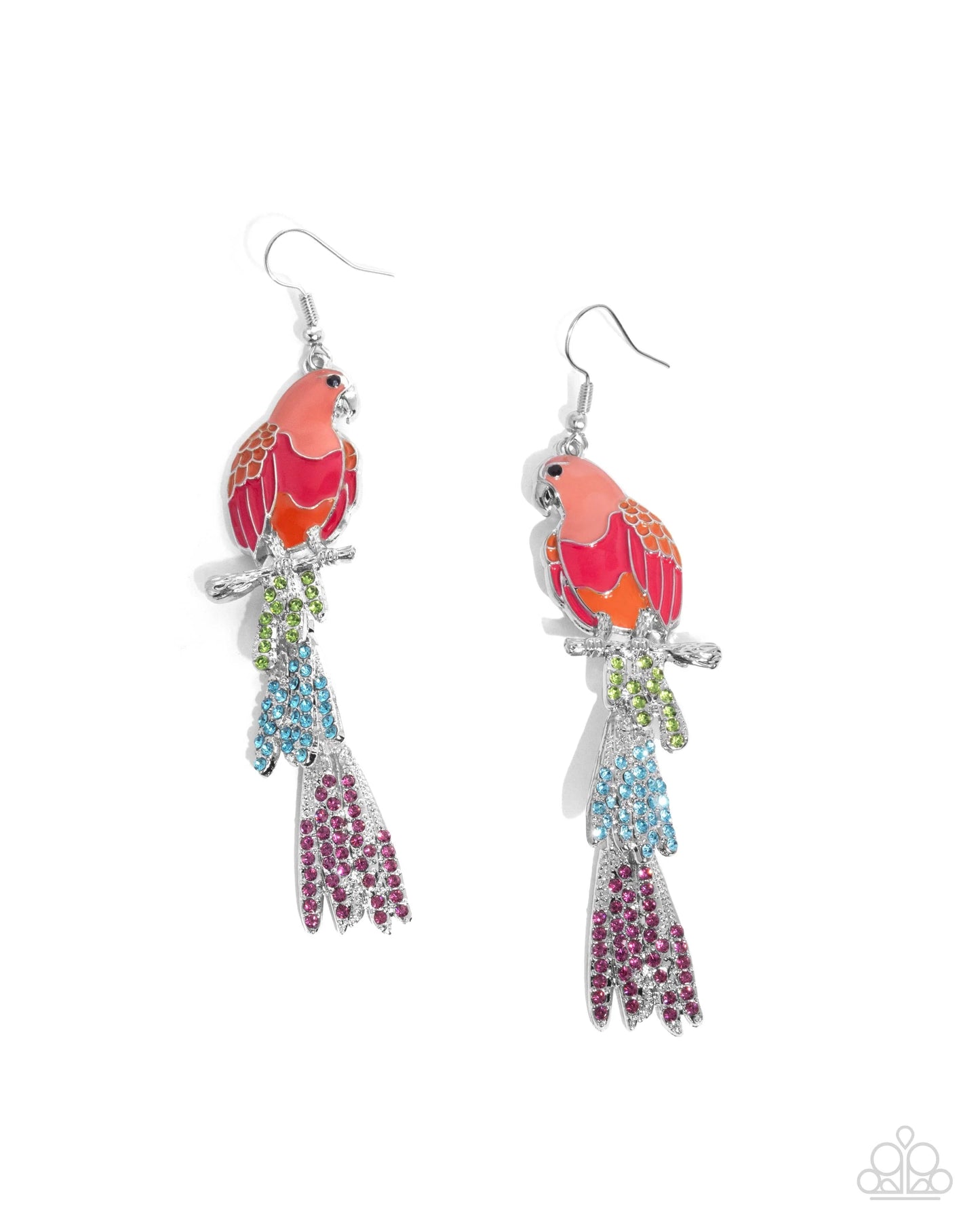 Paparazzi Parrot Pull - Orange Earrings
