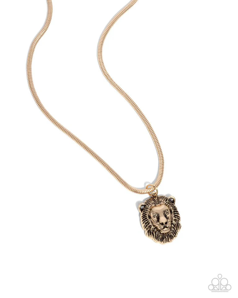 Paparazzi Necklace ~ Leo Leader - Gold Necklace