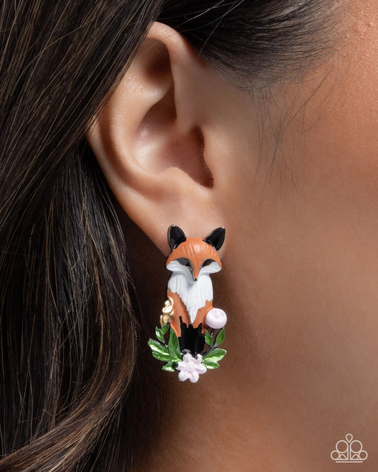 PAPARAZZI FOX FANATIC - MULTI EARRINGS