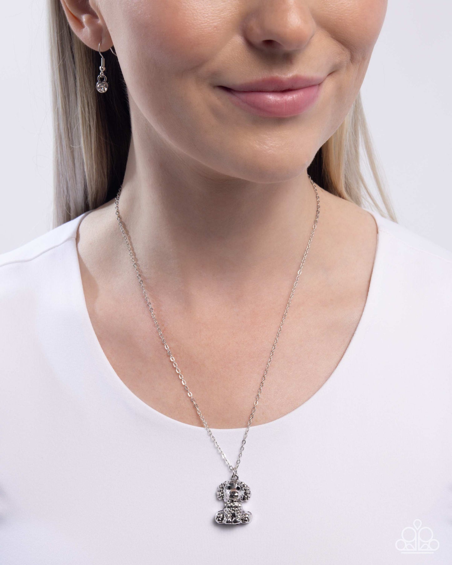 Paparazzi Poodle Pizzazz - White Necklace
