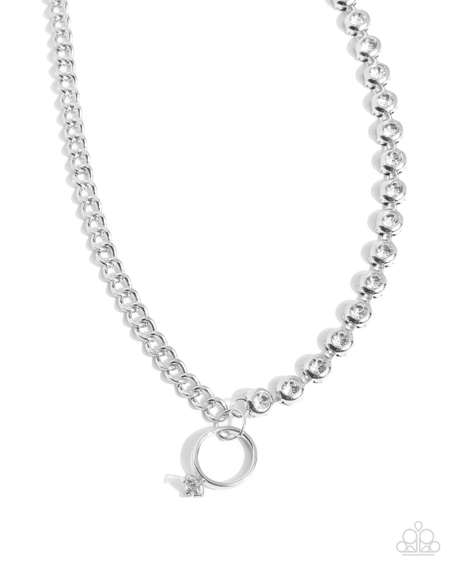 Paparazzi Blazing Beacon White Necklace