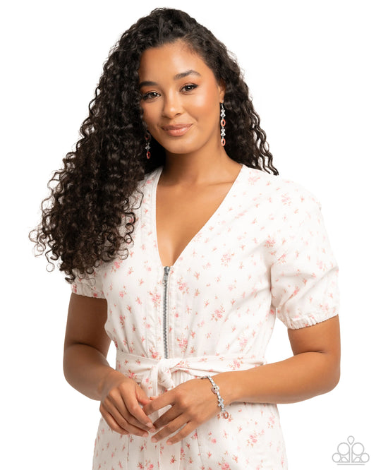 Bracelet: "Courting Change - Red
Earring: "XOXO Stream - Red