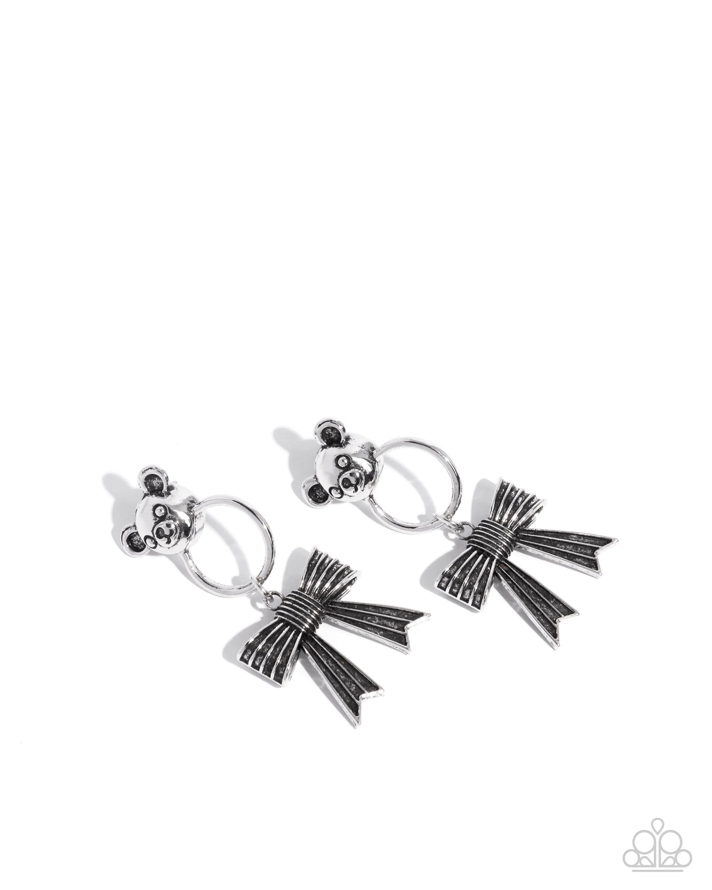 Paparazzi Bear in Mind - Silver Post Earrings