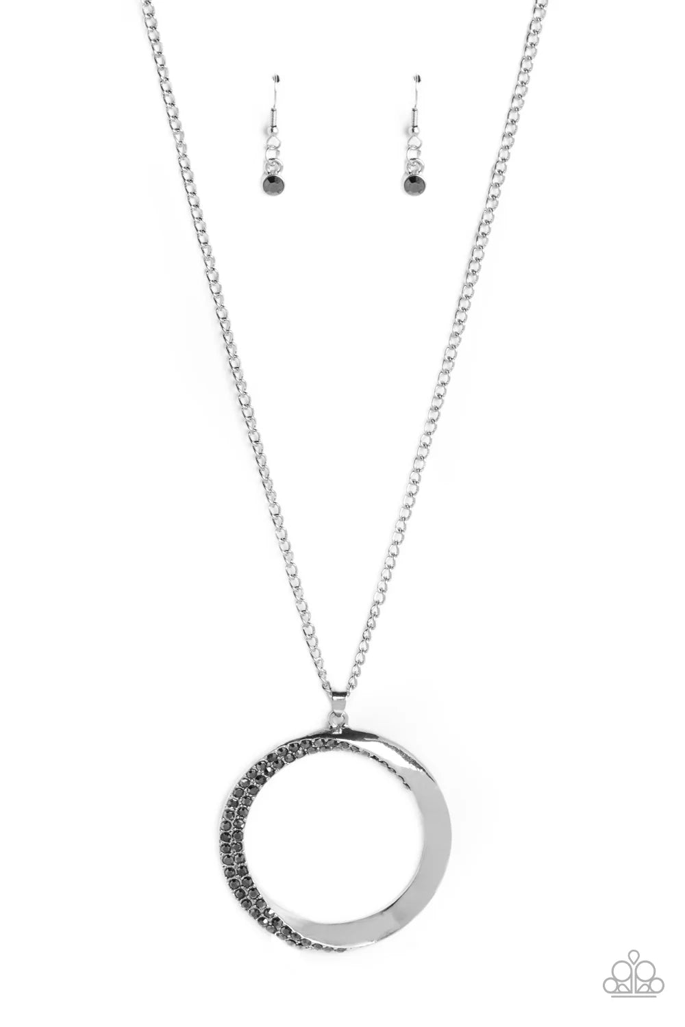 Paparazzi Encrusted Elegance - Silver Necklace/Paparazzi Artistically Adorned - Silver Bracelet