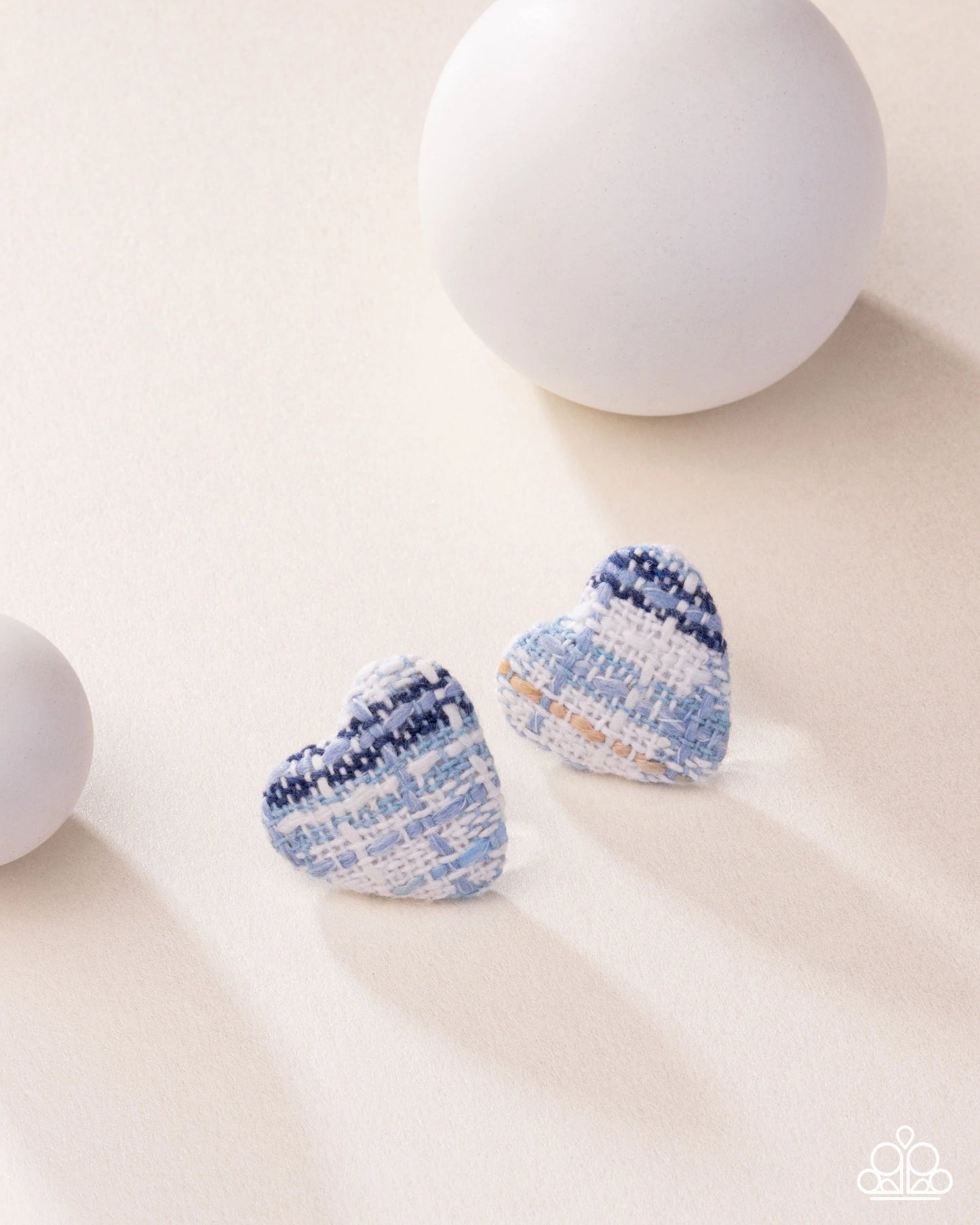 Paparazzi Sweetheart Stitching - Blue Post Earrings