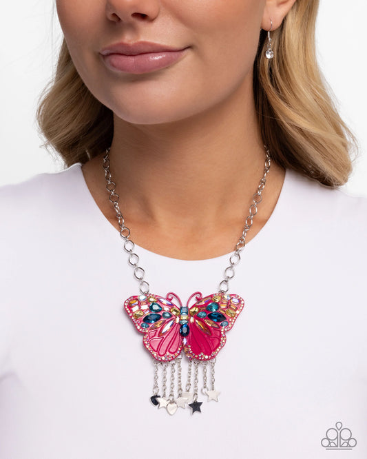 Paparazzi Mayoral Monarch - Pink Necklace