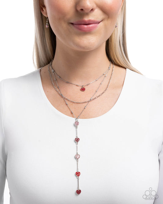 Paparazzi Valiant Valentine - Red Necklace