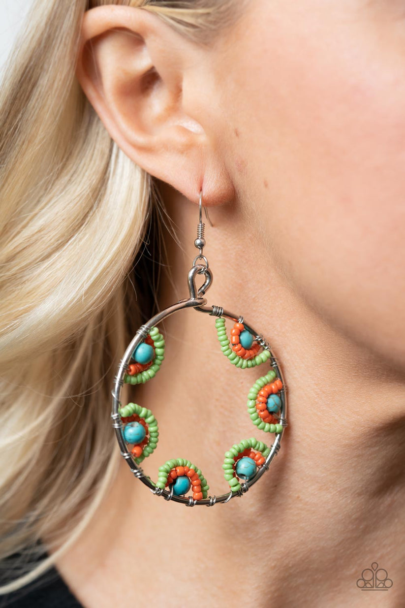 Off The Rim - multi - Paparazzi earrings