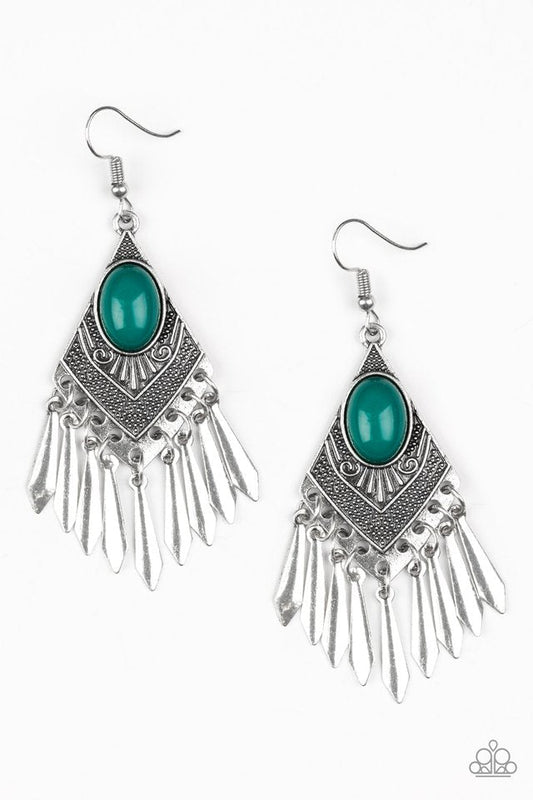 Mostly Monte-ZUMBA - Green Earrings - Paparazzi Accessories