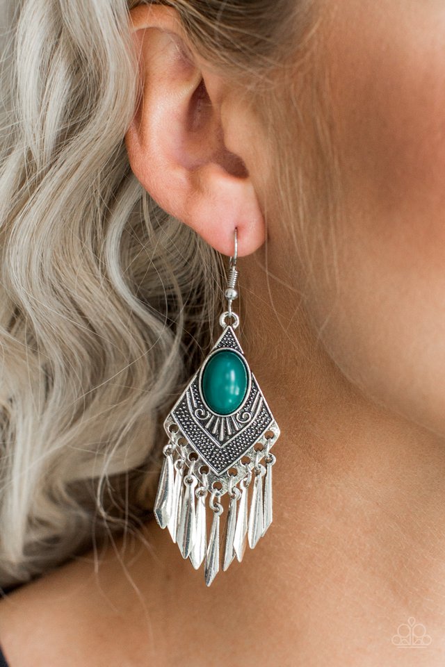 Mostly Monte-ZUMBA - Green Earrings - Paparazzi Accessories