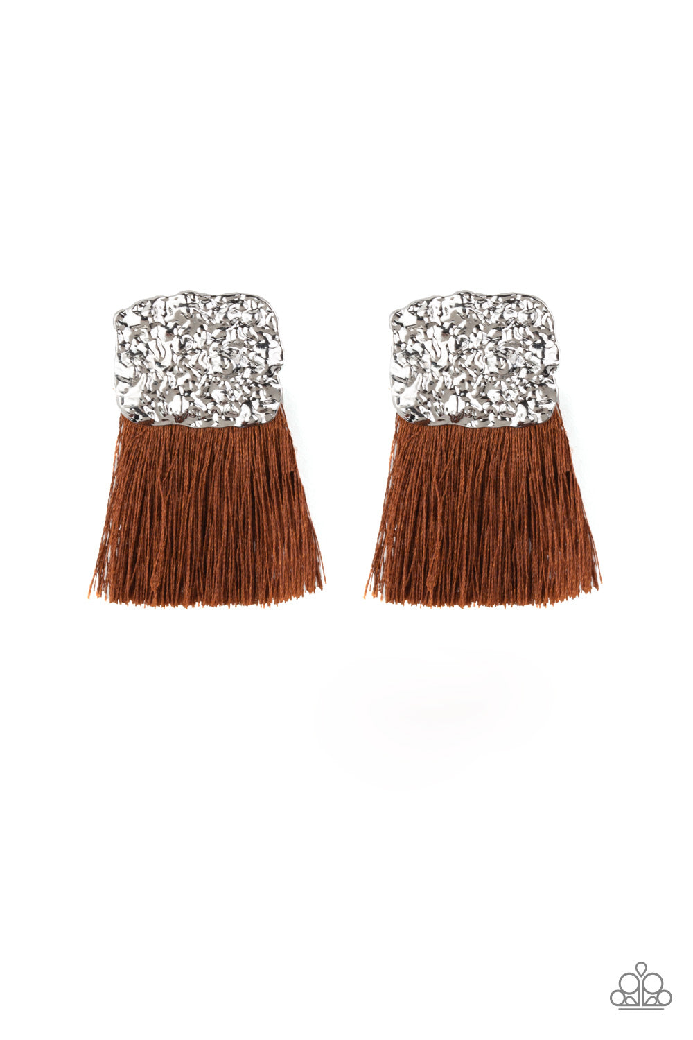 Plume Bloom - Brown Paparazzi Fringe Earrings