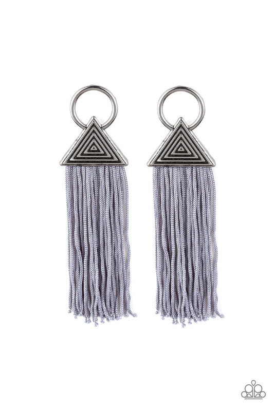Paparazzi - Oh My GIZA - Silver Earrings