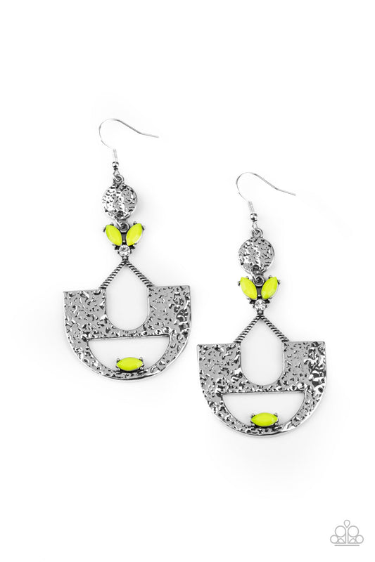 PAPARAZZI "MODERN DAY MECCA" YELLOW EARRINGS