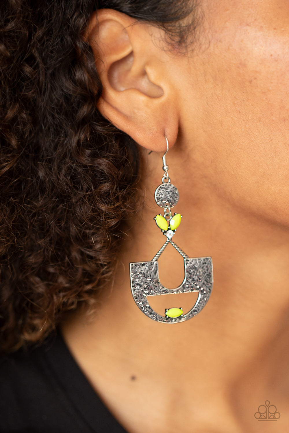 PAPARAZZI "MODERN DAY MECCA" YELLOW EARRINGS