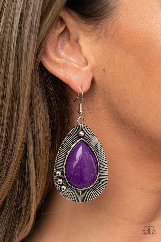 PAPARAZZI "WESTERN FANTASY" PURPLE EARRINGS