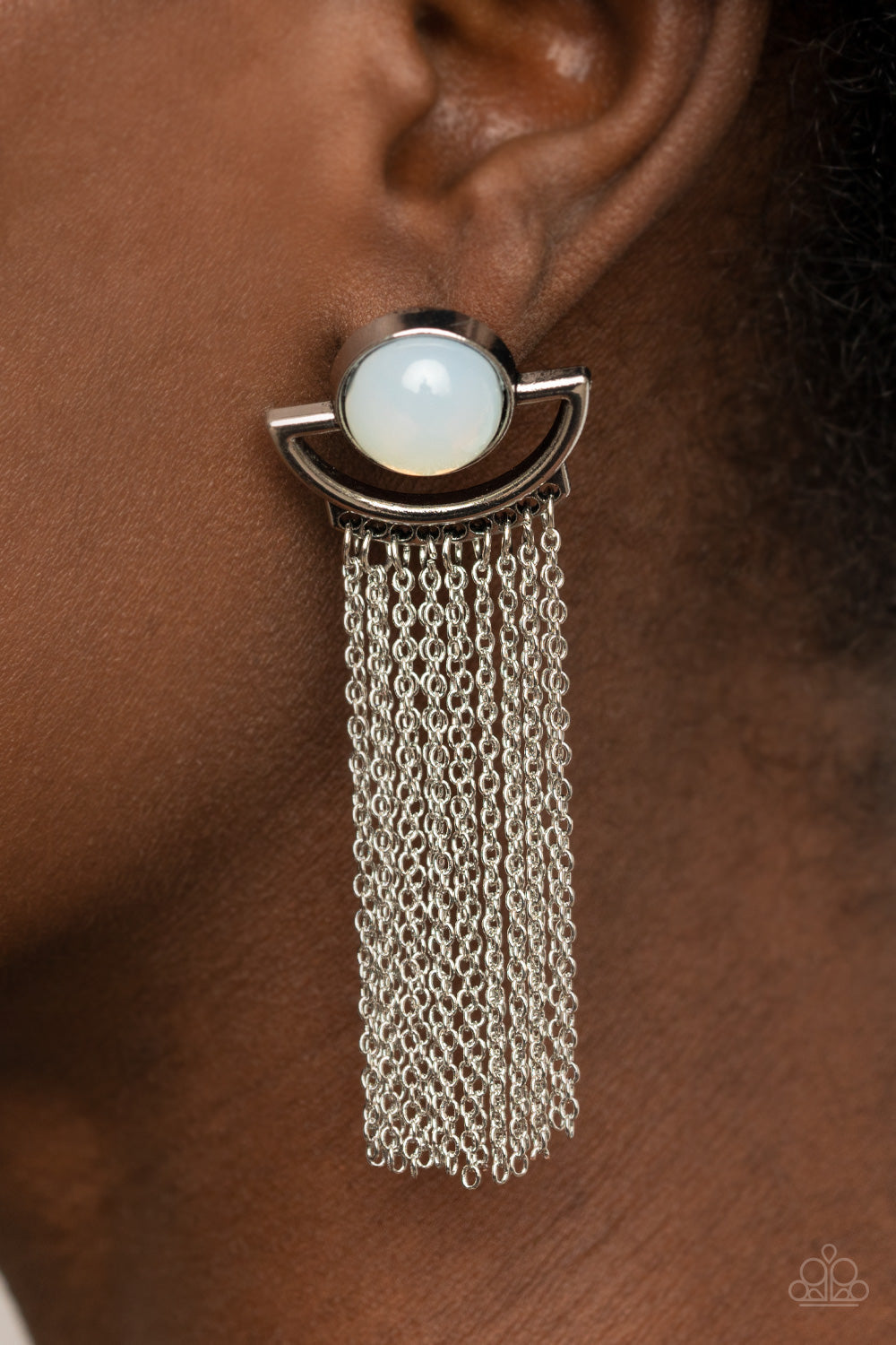 Paparazzi Opal Oracle - Earrings White