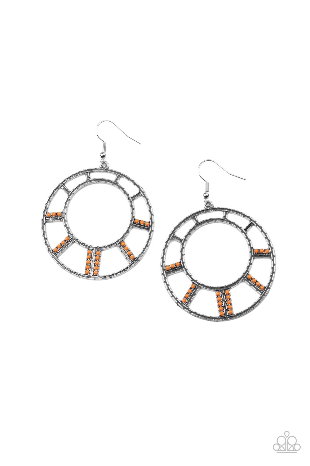 PAPARAZZI "FLEEK FORTRESS" ORANGE EARRINGS