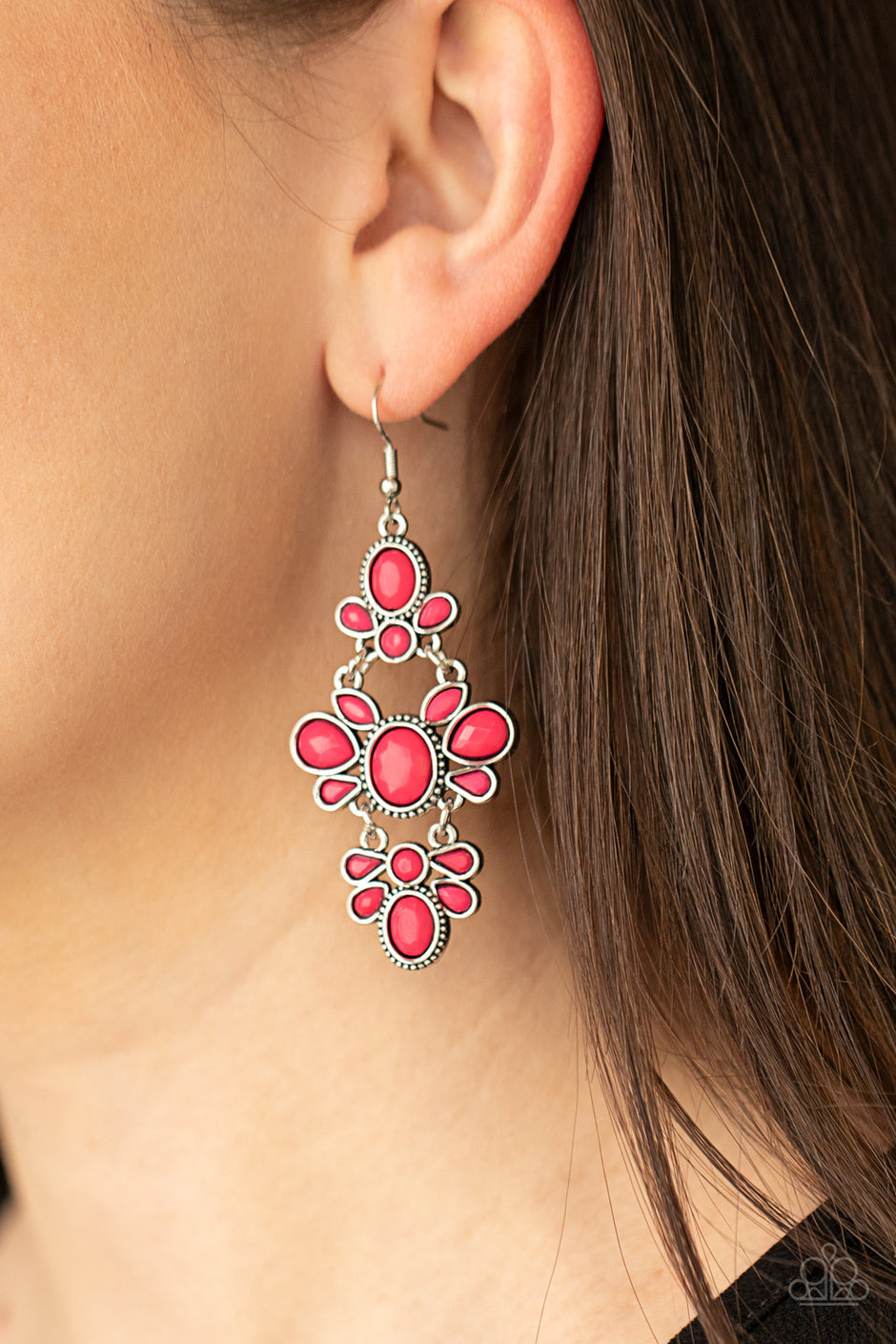 Paparazzi VACAY The Premises - Pink Earrings
