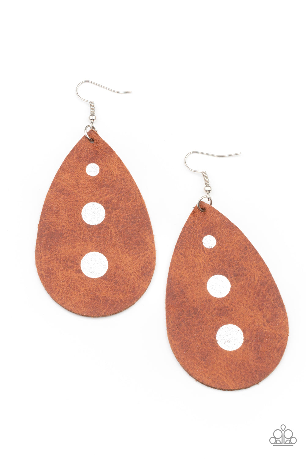 Rustic Torrent - Brown Earrings - Paparazzi Accessories