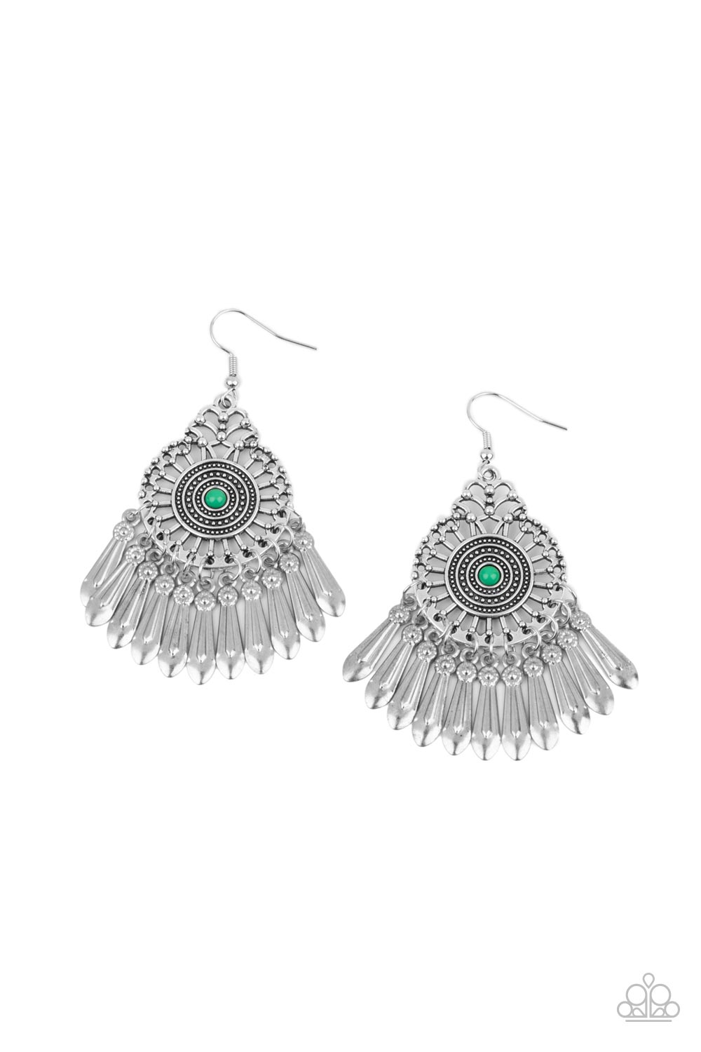 Paparazzi Dream a Little DREAMCATCHER - Green Earrings