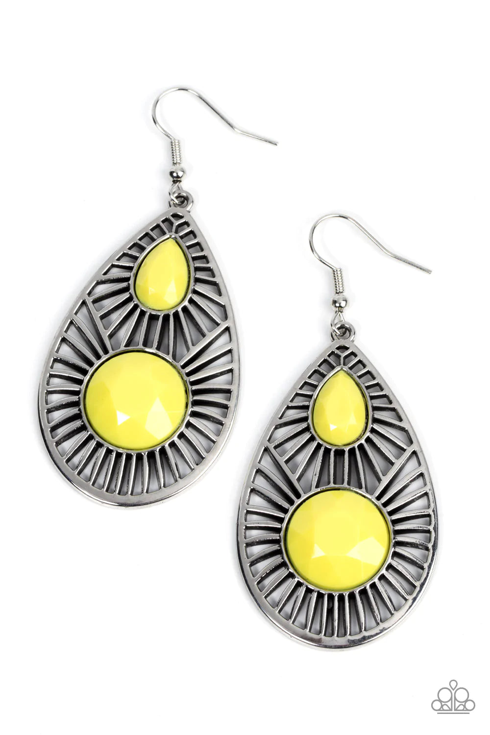 PAPARAZZI "PRIMA DONNA DIVA" YELLOW EARRINGS