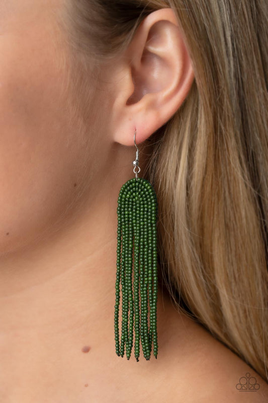 Right as RAINBOW - Green Paparazzi Earring